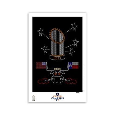 Minimalist 2017 MLB World Series Trophy By S. Preston Houston Astros - Image 0