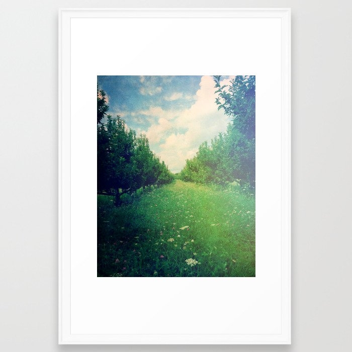 Apple Orchard In Spring Framed Art Print by Olivia Joy St.claire - Cozy Home Decor, - Scoop White - LARGE (Gallery)-26x38 - Image 0