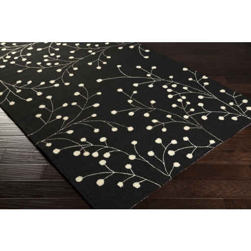 Rain Black Outdoor 9' x 12' Handmade Rug - Image 2