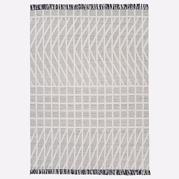 Grid Mix Rug, Stone Gray, 9'x12' - Image 0