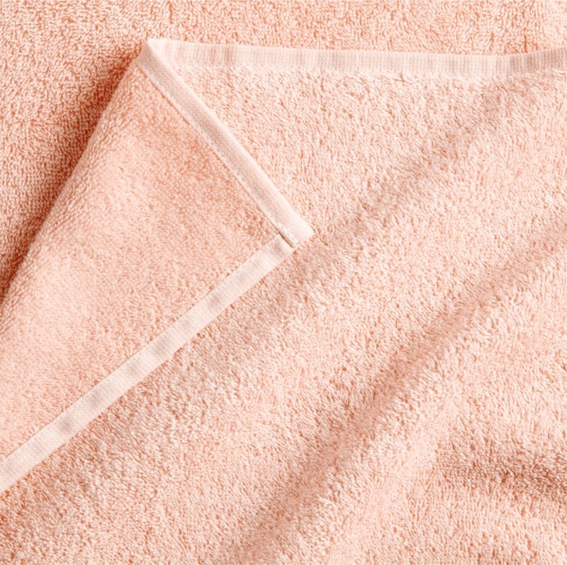 Dorm Turkish Organic Cotton Pale Pink Bath Towel, Set of 6 - Image 1