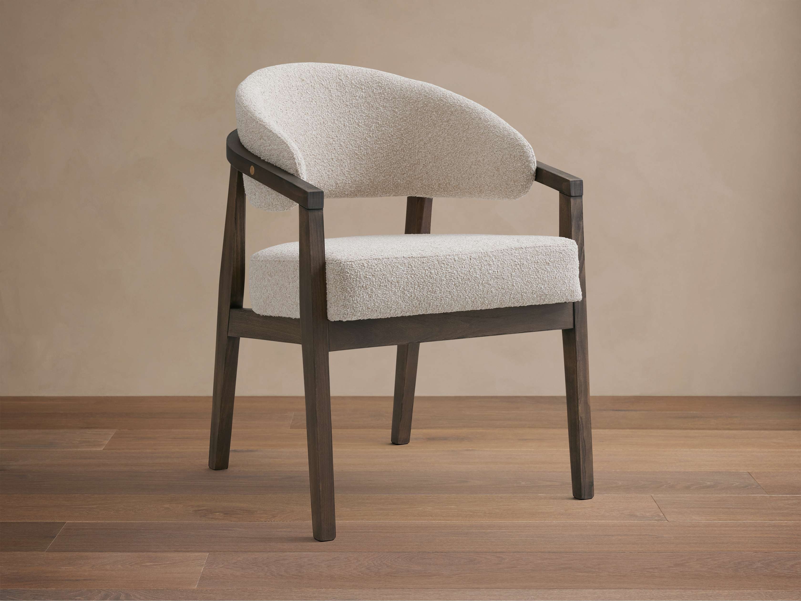 Hagen Dining Chair in Upholstered Natural  Promise Ecru/Cinder - Image 0