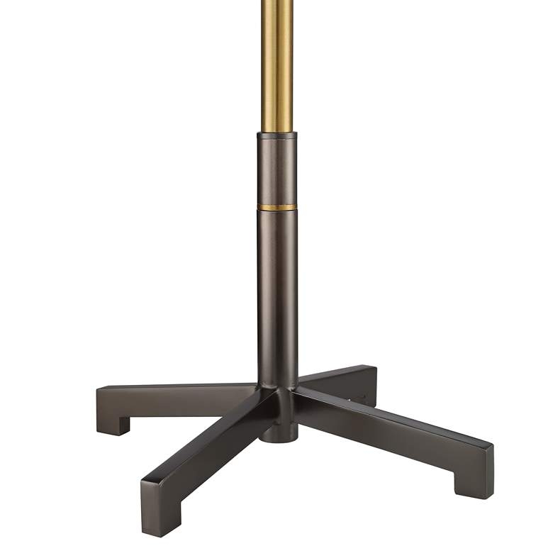 Possini Euro Keswick 2-Light Floor Lamp, Warm Gold & Gunmetal - Image 3
