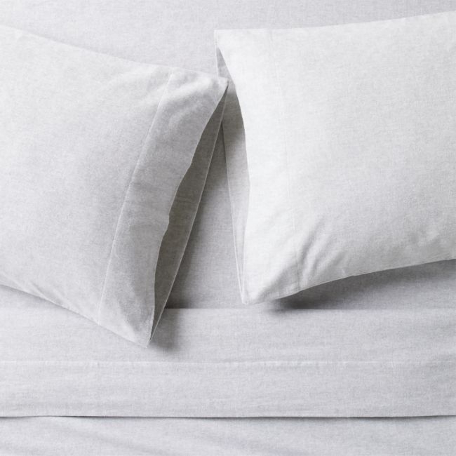 Cozysoft Organic Flannel Grey King Bed Sheet Set - Image 0