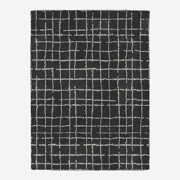 Grid Shag Rug, 8'x10', Platinum - Image 1
