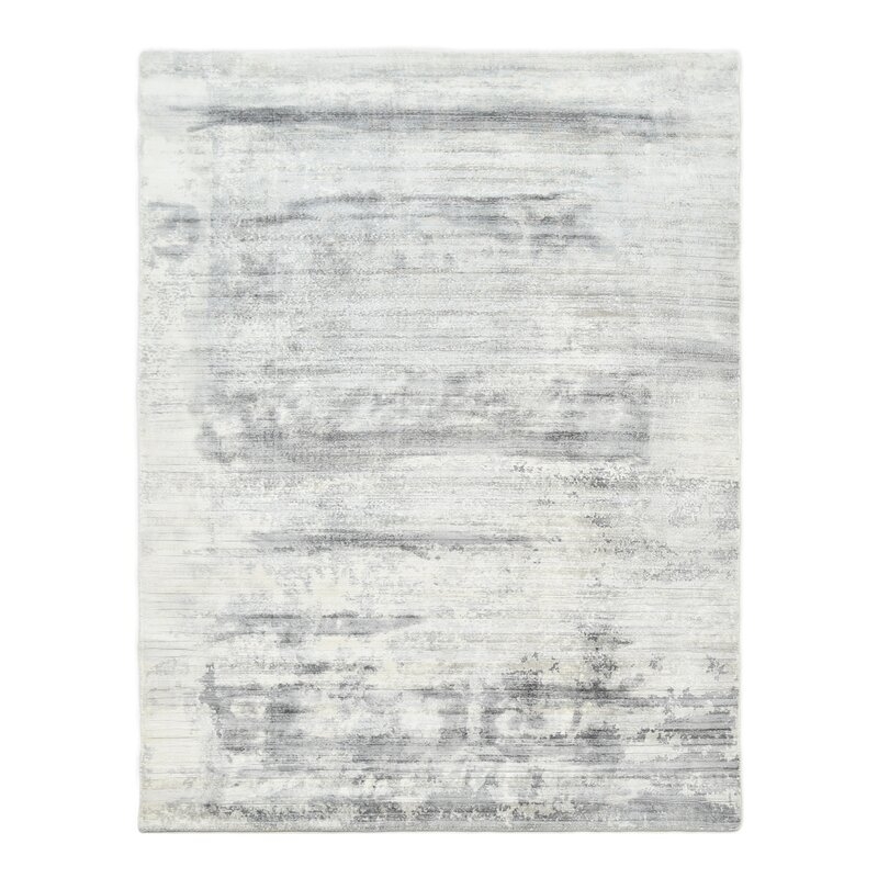 Solo Rugs Solo Rugs Sharilyn Handmade Viscose Area Rug, Silver, 8 x 10 Rug Size: Rectangle 8' x 10' - Image 0