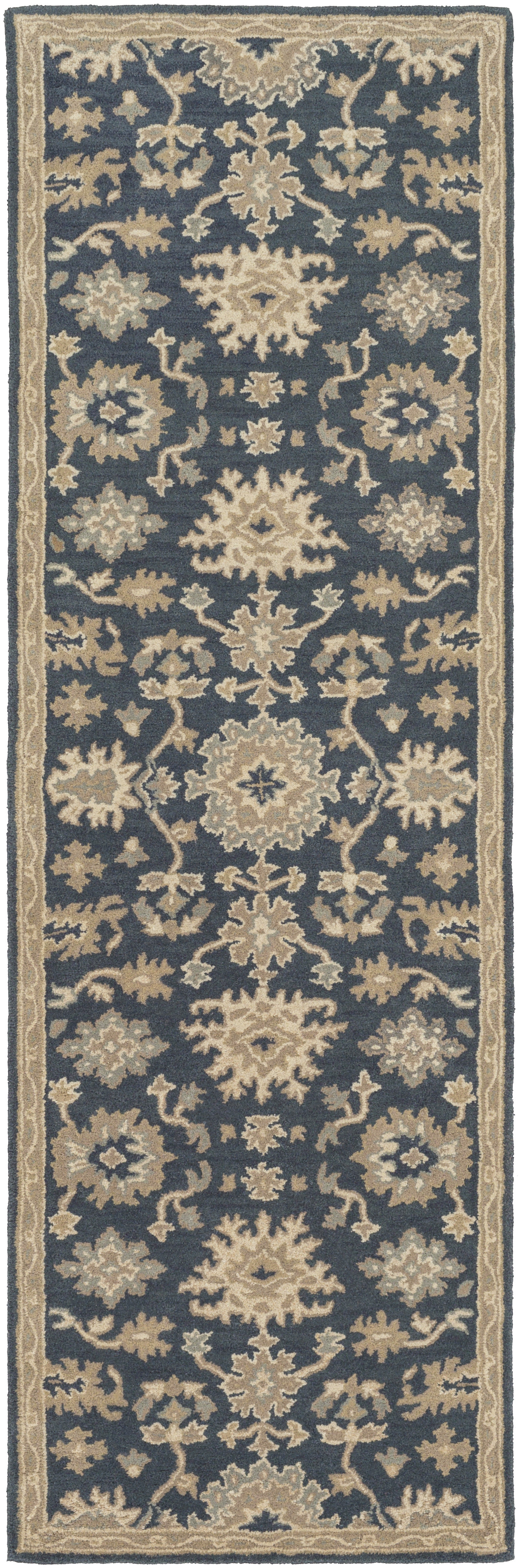 Caesar Black Indoor 2'6" x 8' Handmade Rug - Image 0