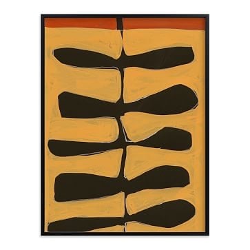 Leaves and a Stem No. 2, 16"x20", Black Wood Frame - Image 1