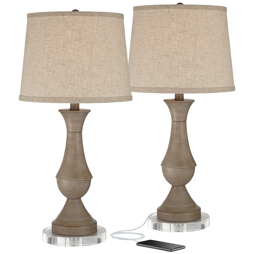 Regency Hill Avery Touch USB Lamps with LED Bulbs and Acrylic Risers - Image 0