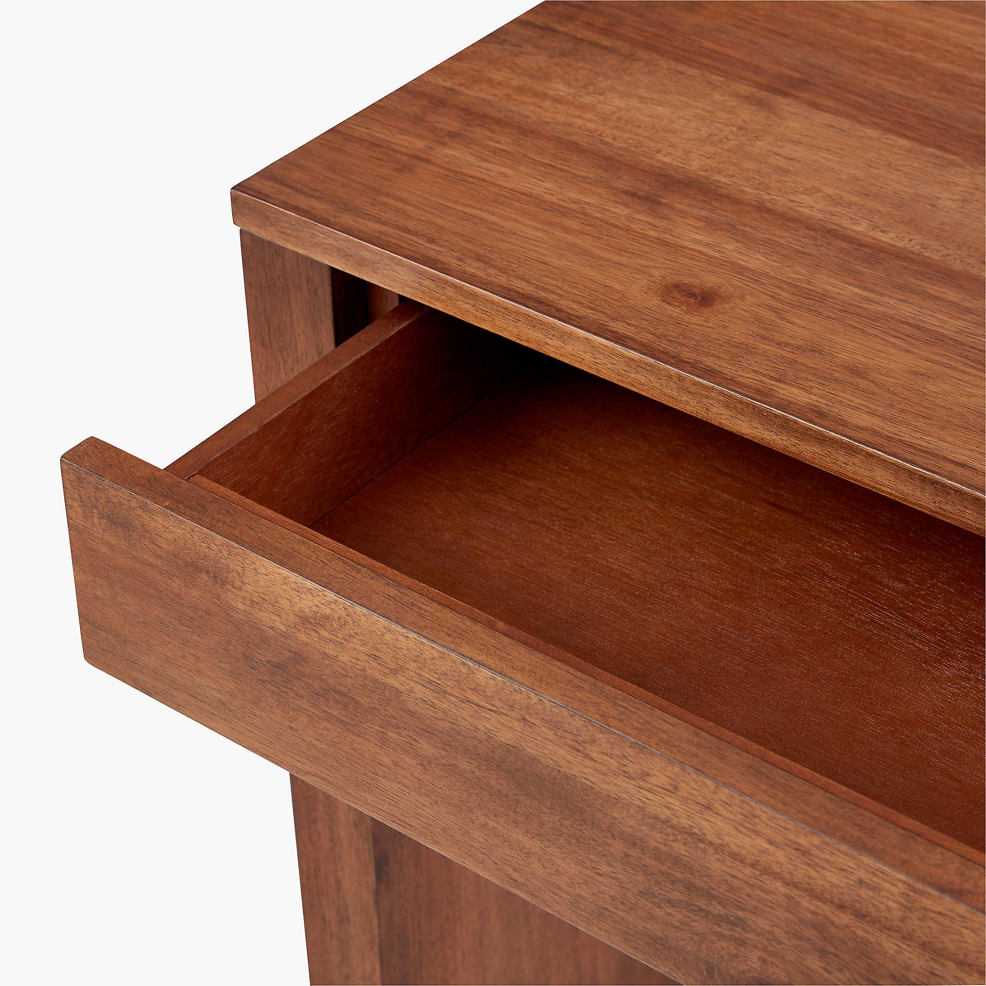 Runway 2-Drawer Acacia Wood Desk - Image 5
