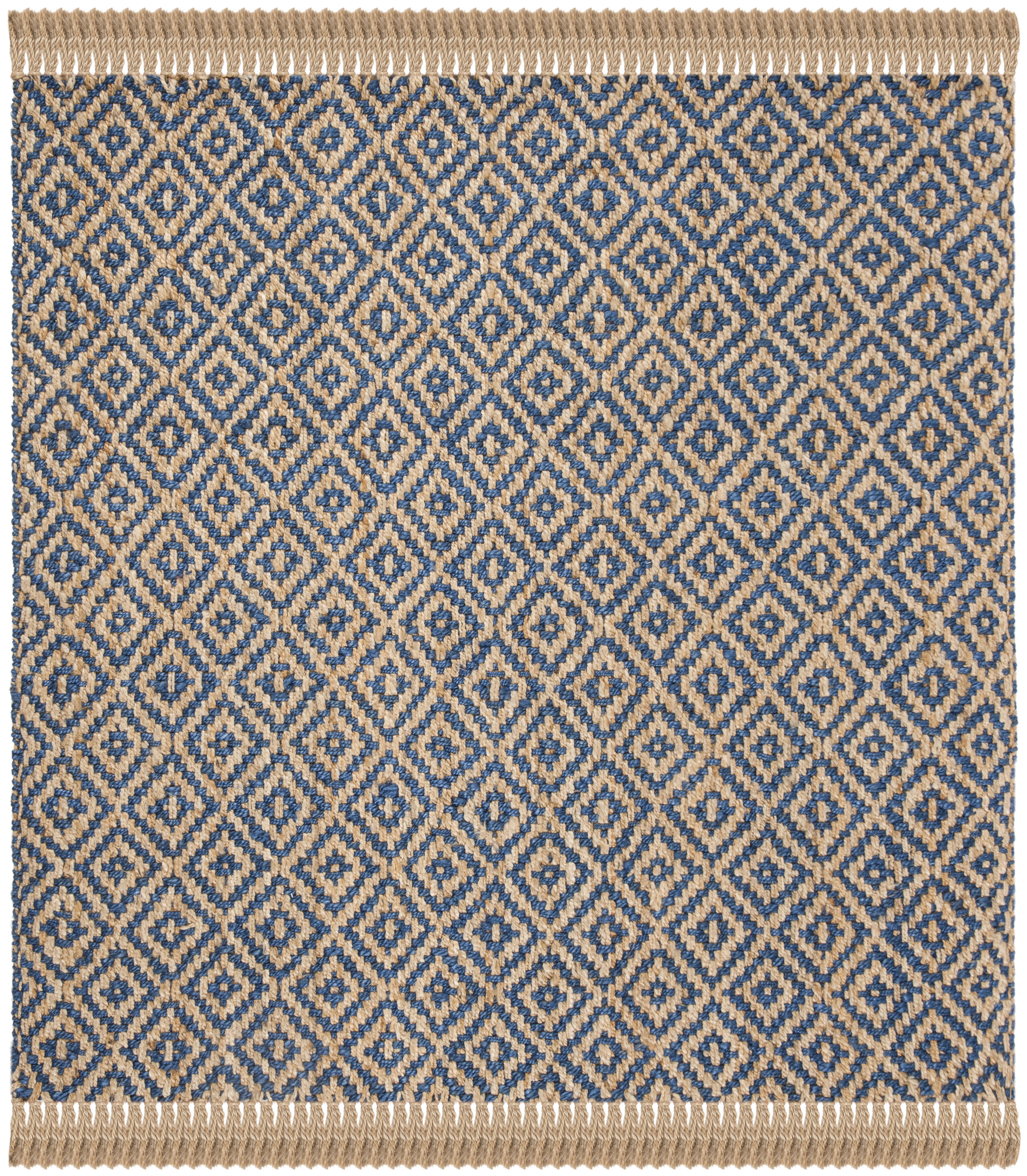 Safavieh Hand Woven Area Rug, NF266D, Tropical Blue/Natural,  6' X 6' Square - Image 0