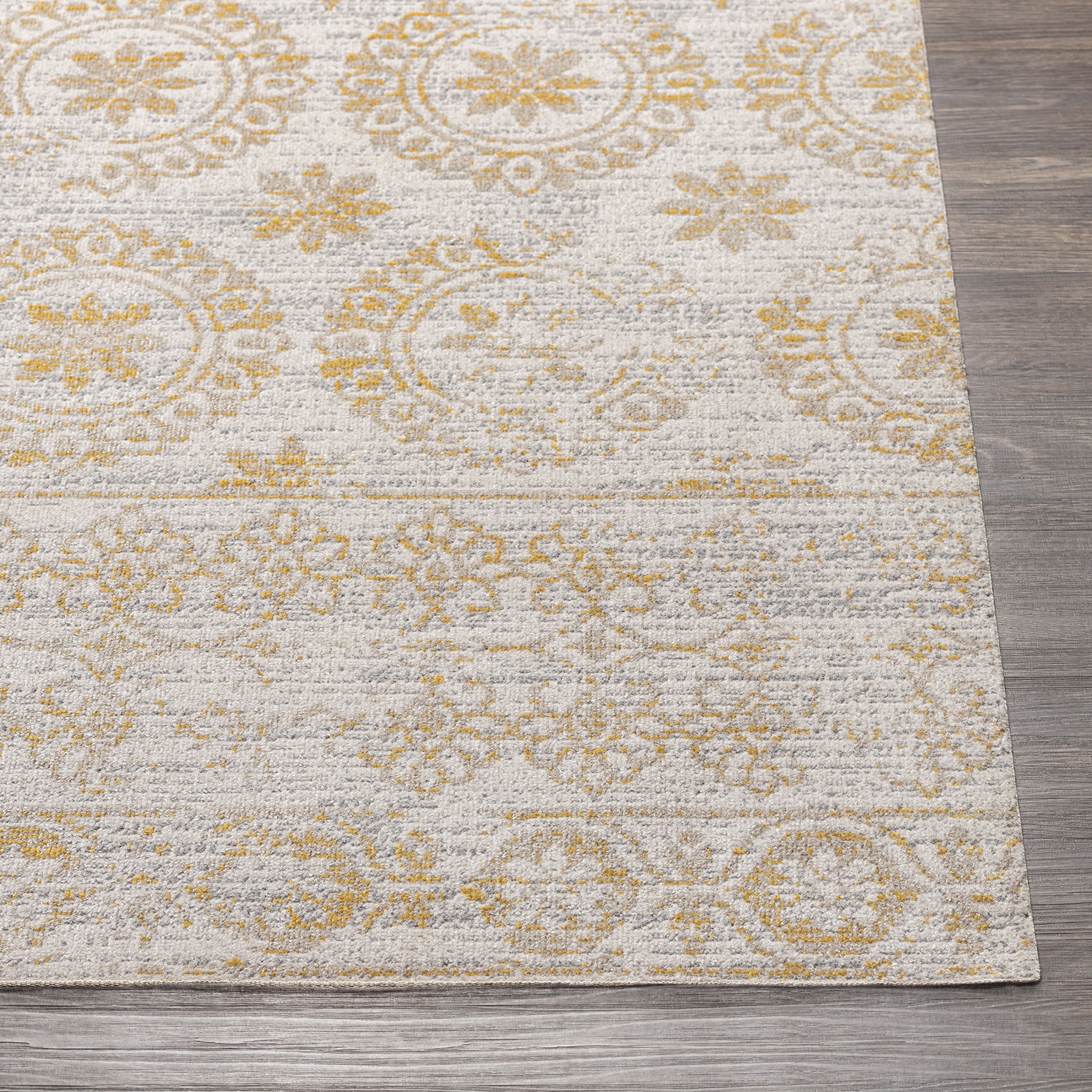 Lavadora Beige Indoor 6'7" x 6'7" Machine Woven Rug - Image 3