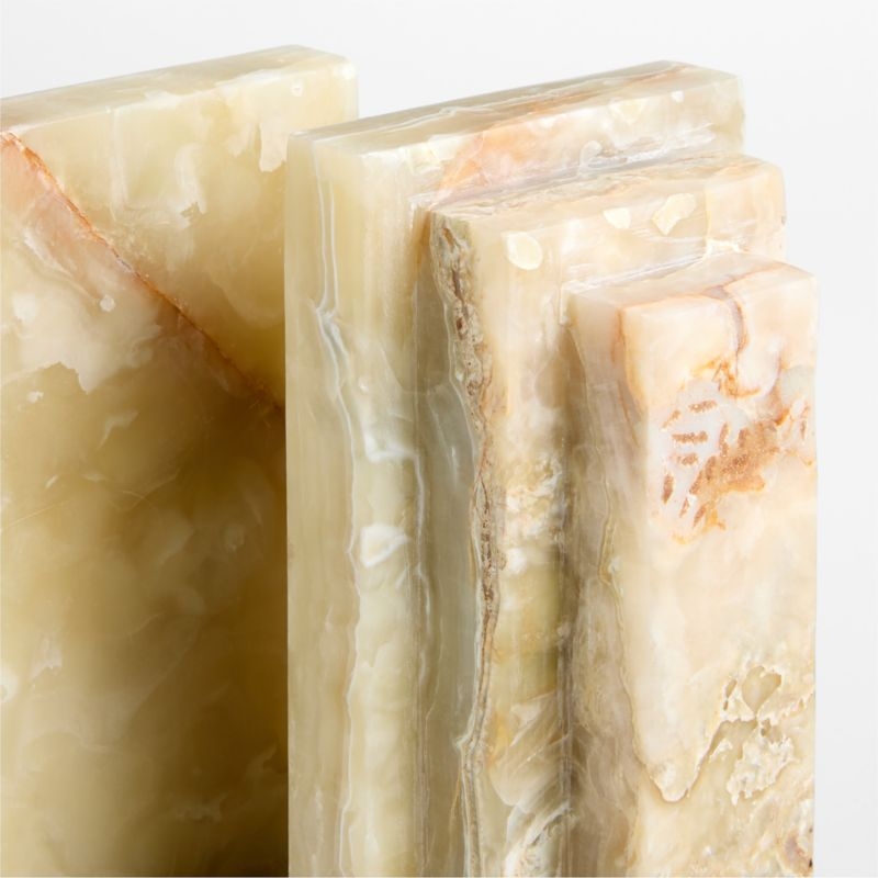 Oia Green Onyx Bookends, Set of 2 - Image 2
