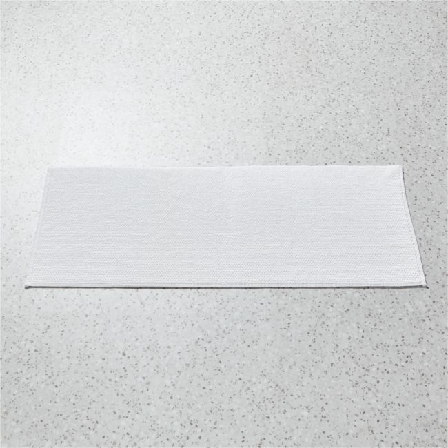 Arlow Organic Cotton White Bath Runner Rug 24"x60" - Image 0