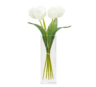 Faux Early Bloom Tulip Bouquet, White - Image 0
