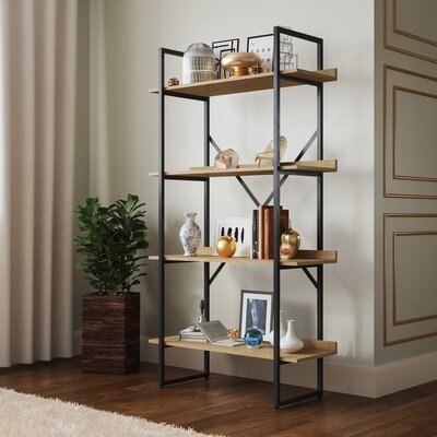 Groce 65" H x 35" W Metal Etagere Bookcase - Image 0