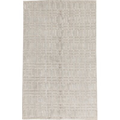One-of-a-Kind Hand-Knotted Beige 5'10" x 9'4" Wool Area Rug - Image 0