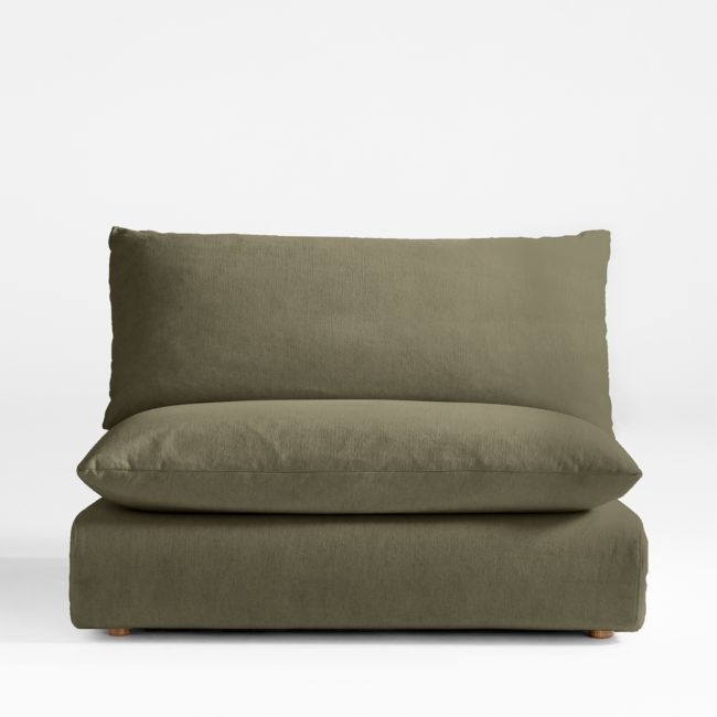 Unwind Armless Slipcovered Chair - Image 0
