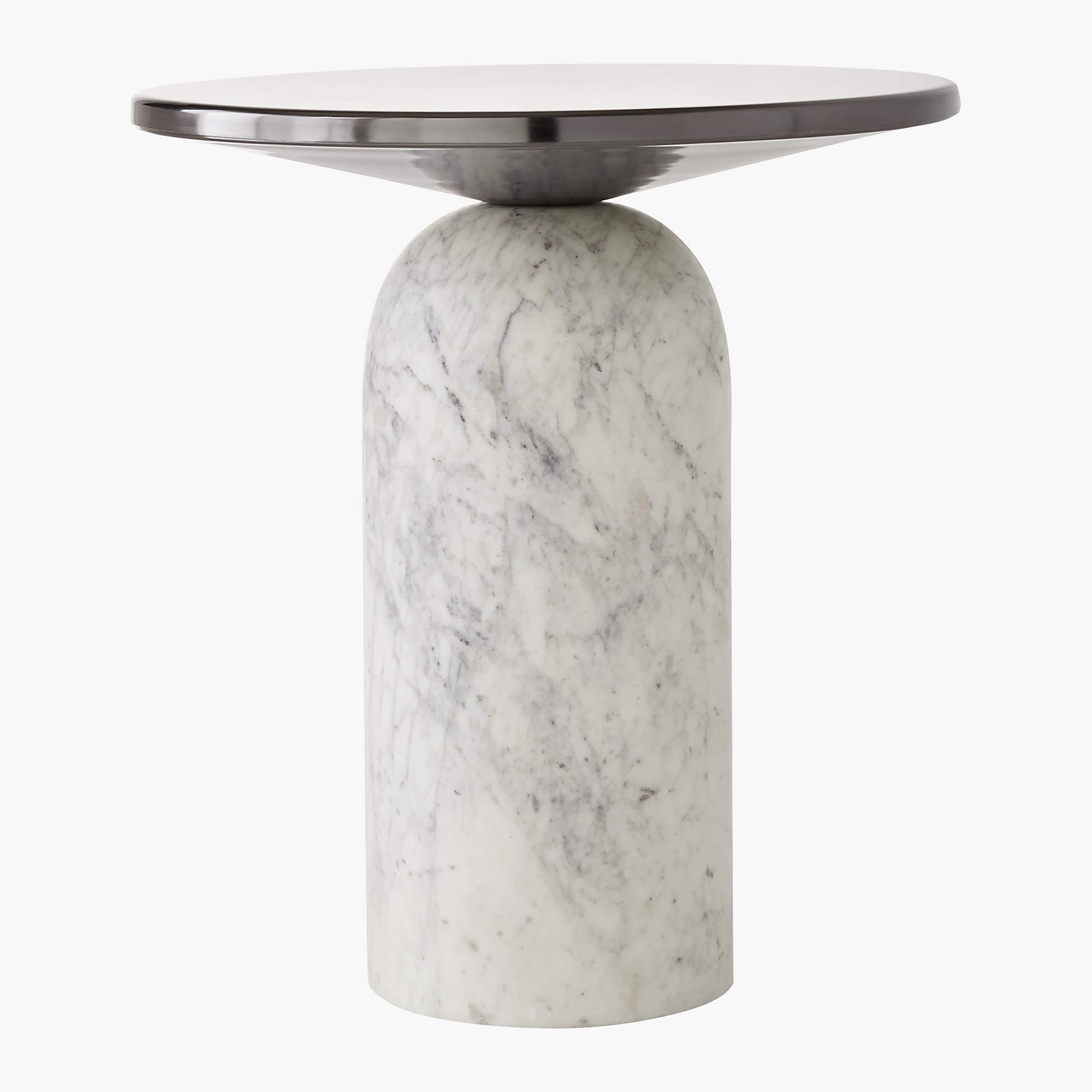 Martini Side Table with White Marble Base - Image 0