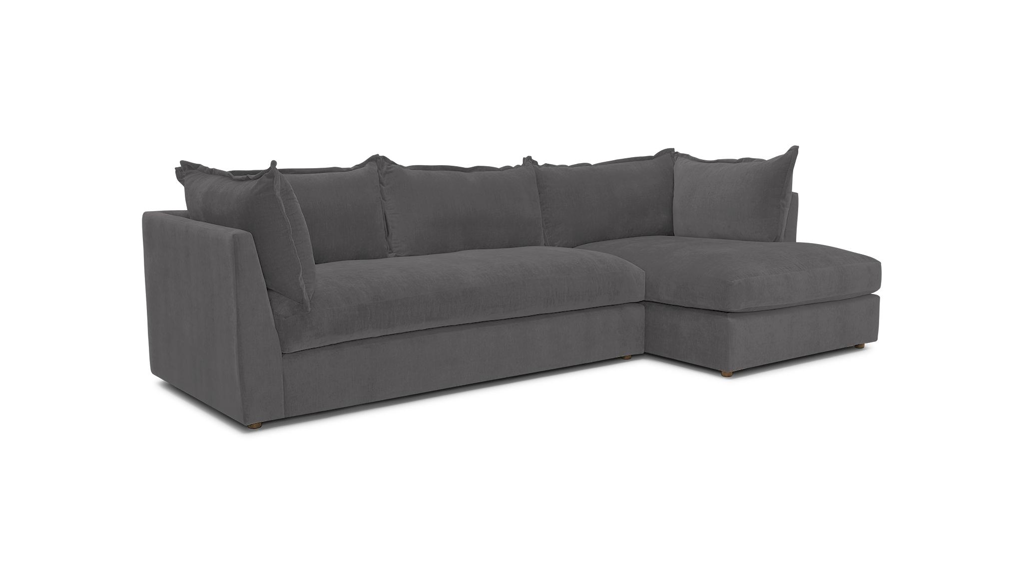 Gray Wilder Mid Century Modern Sectional - Royale Ash - Right - Image 1