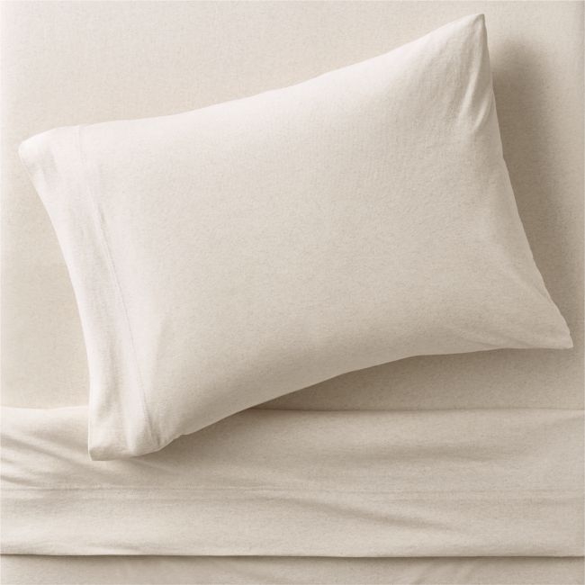 Comfy Tee Organic Cotton Jersey Beige Twin XL Sheet Set - Image 0