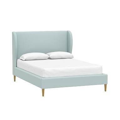 Wren Wingback Upholstered Bed, queen, Lustre Velvet Linen - Image 0