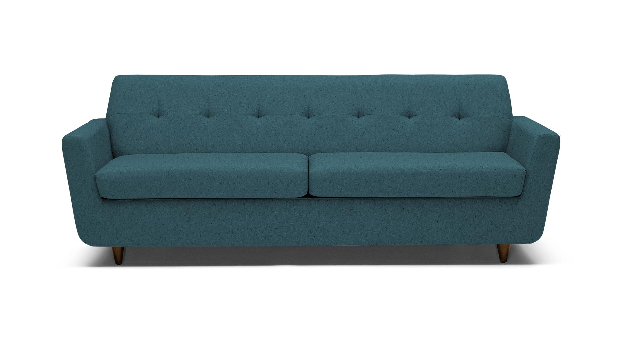 Blue Hughes Mid Century Modern Sleeper Sofa - Sunbrella Premier Lagoon - Mocha - Image 0