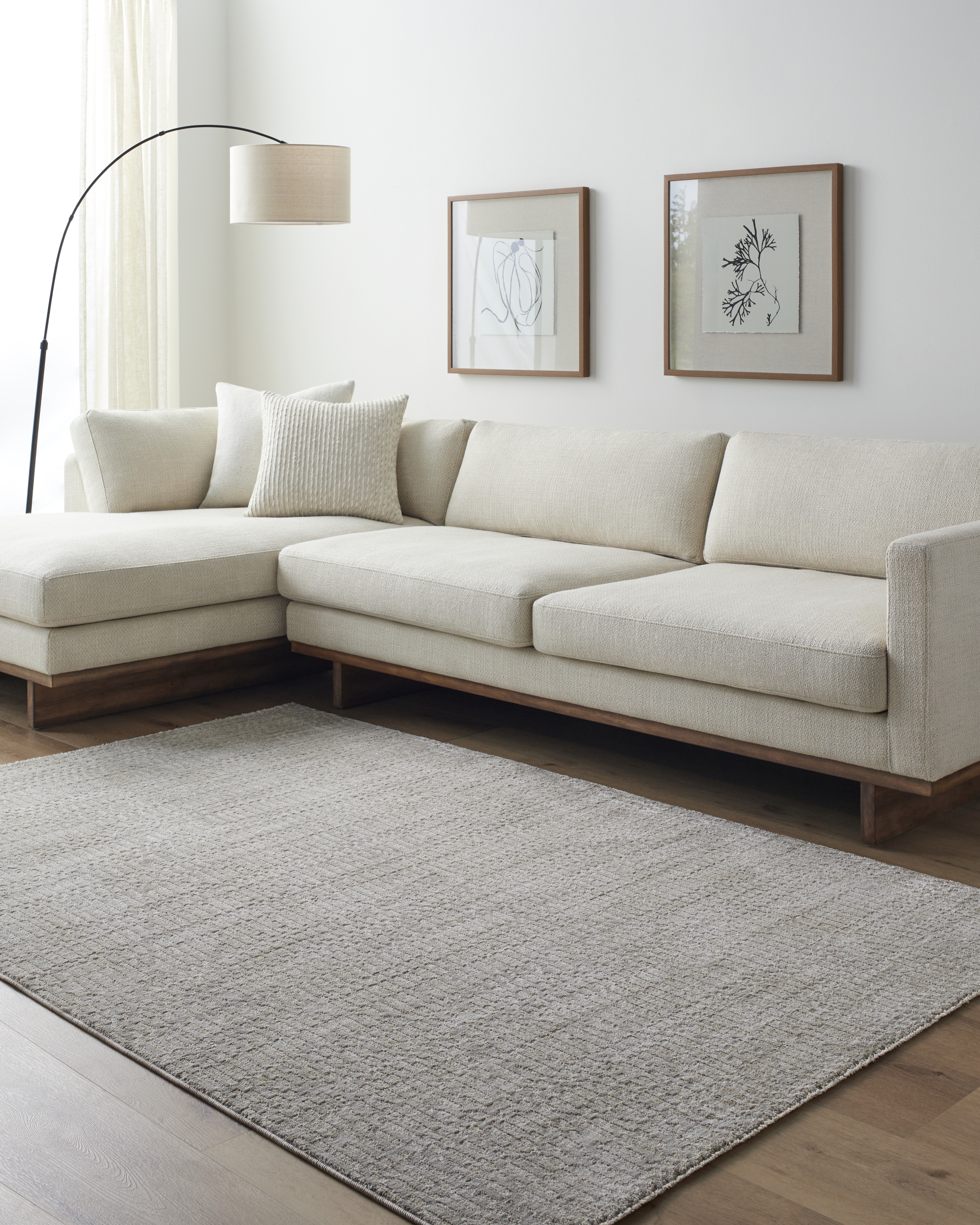 Masterpiece Beige Indoor 2'7" x 3'11" Machine Woven Rug - Image 1