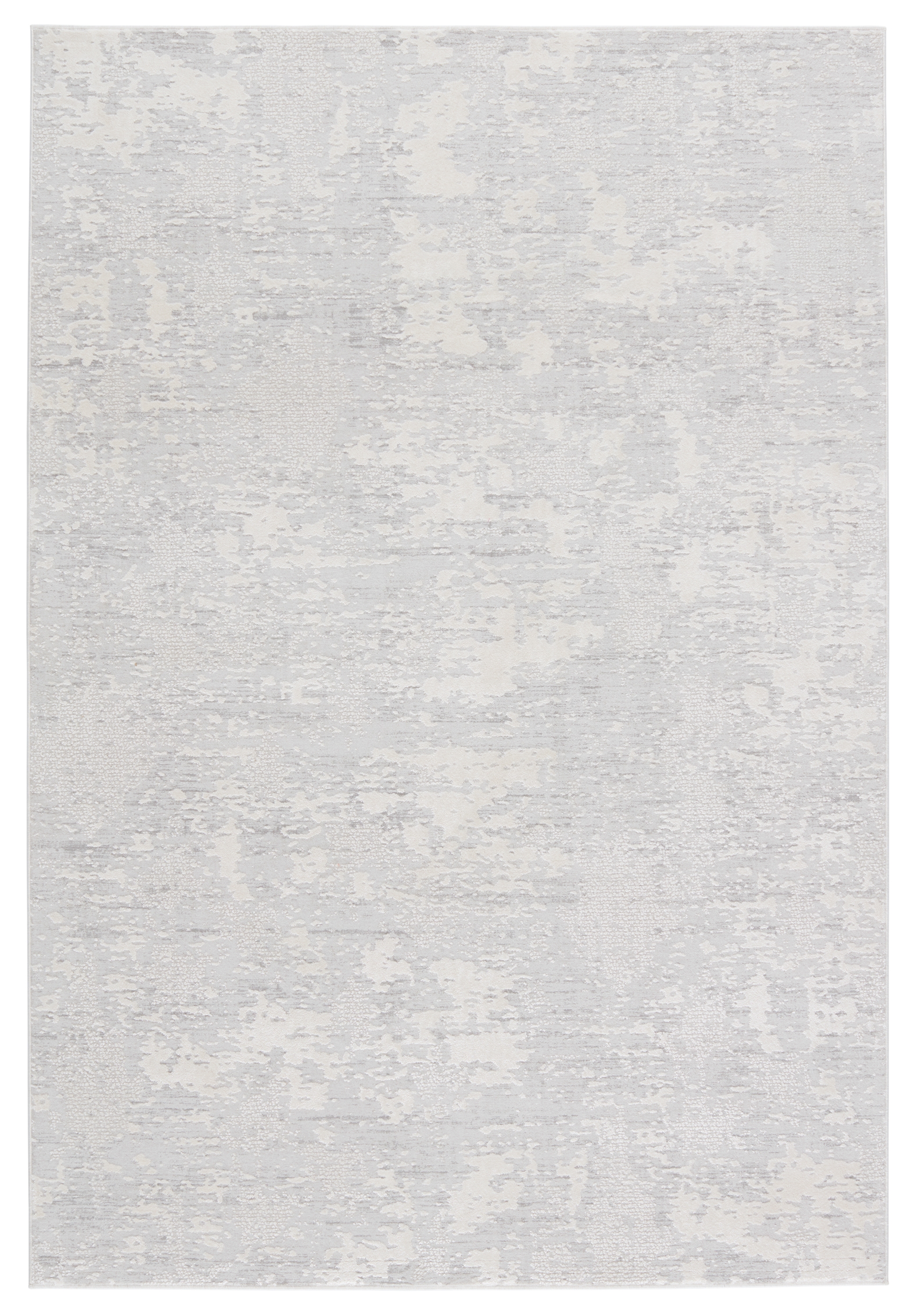 Alcina Abstract Light Gray/ Cream Area Rug (6'7"X9'6") - Image 0