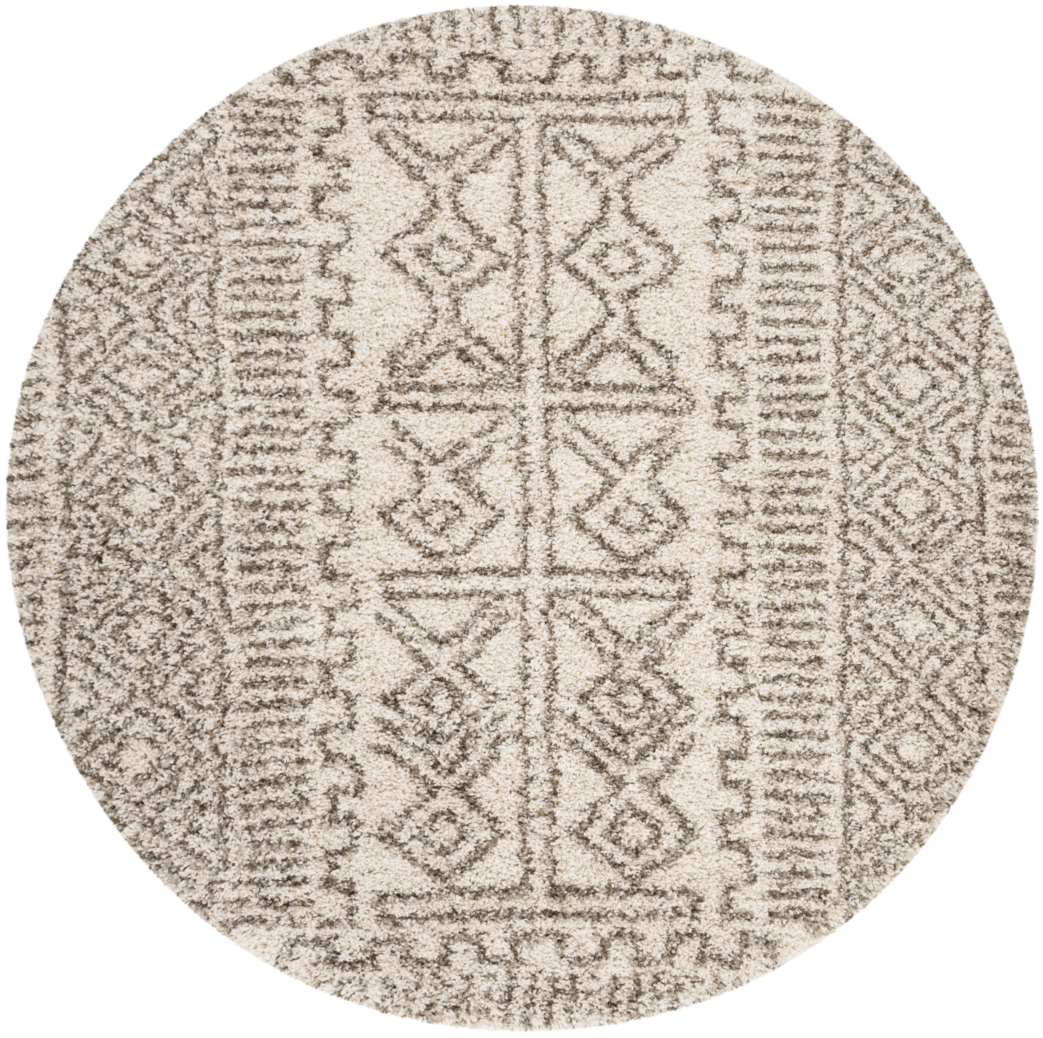 Arlo Home Woven Area Rug, SGH376A, Ivory/Grey,  7' X 7' Round - Image 0