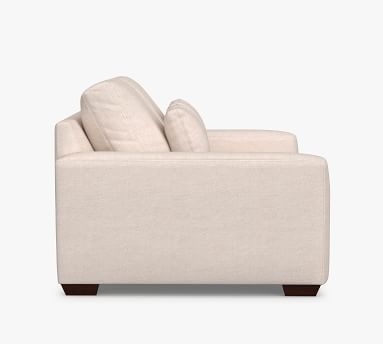 Big Sur Square Arm Upholstered Deep Seat Loveseat 77", Down Blend Wrapped Cushions, Sunbrella(R) Performance Chenille Salt - Image 6
