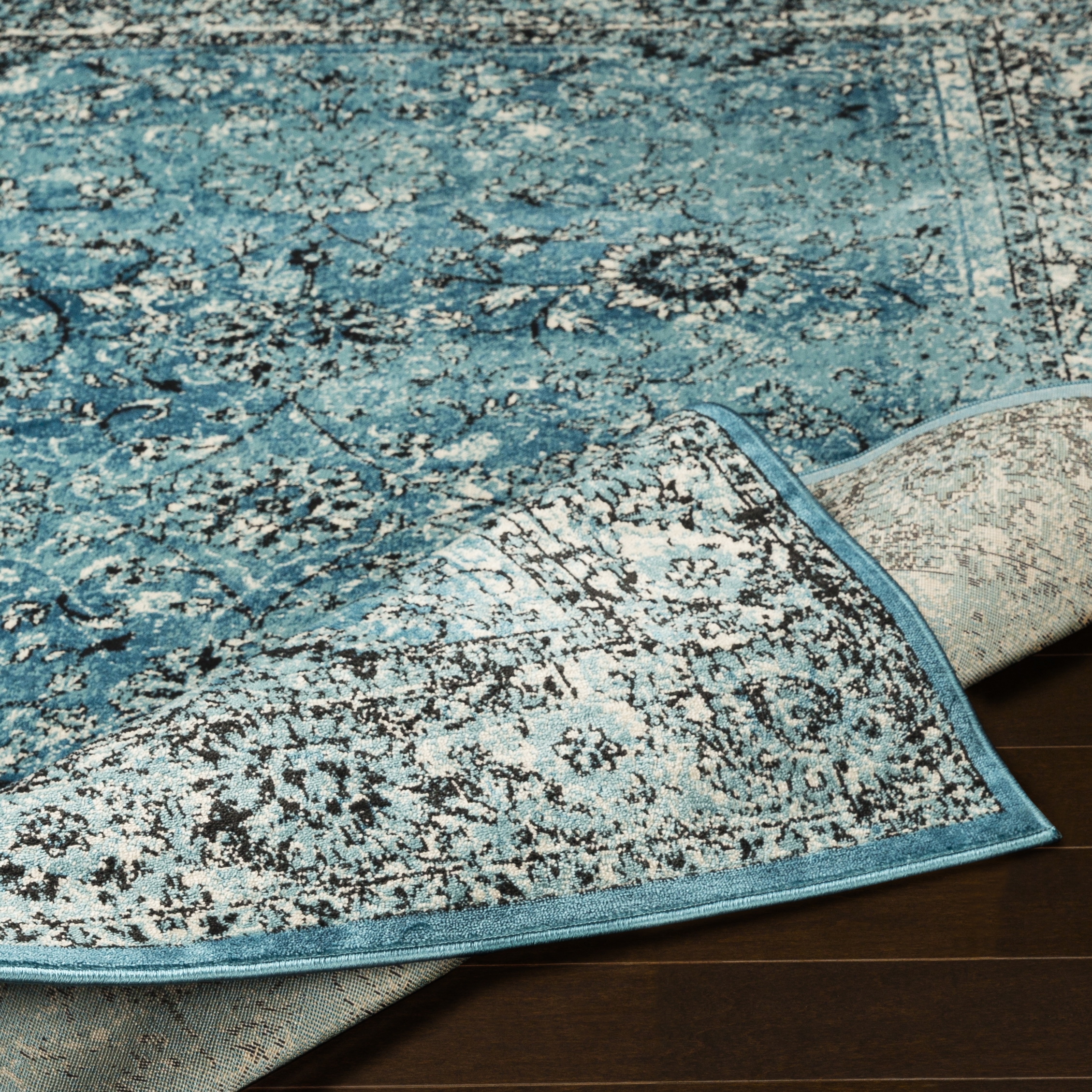 Mumbai Blue Indoor 8'10" x 12'4" Machine Woven Rug - Image 4