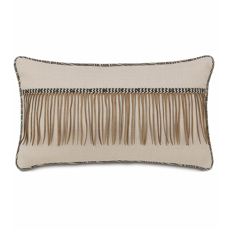 Eastern Accents Naya Vivo Bisque With Fringe Rectangular Pillow Cover & Insert - Image 0