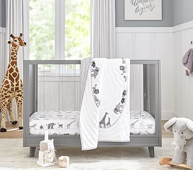 Lawson Safari Baby Quilt, Gray Multi - Image 1