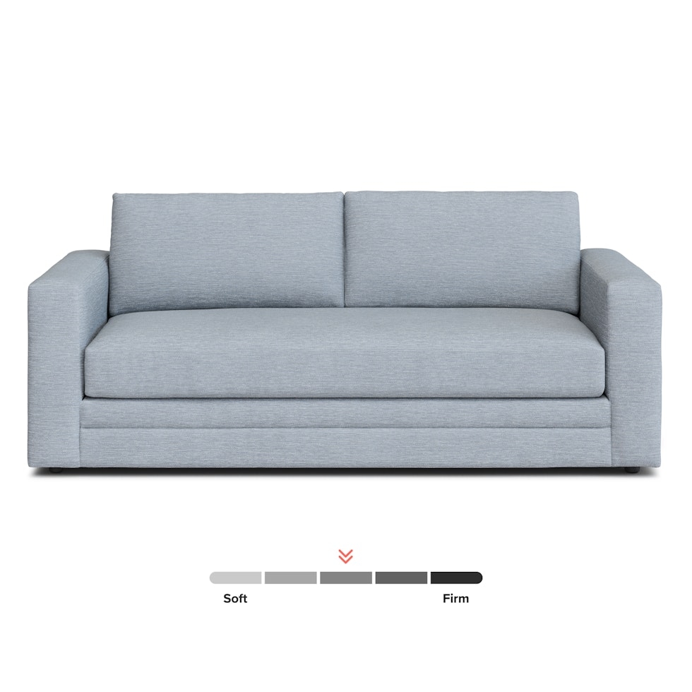 Riley 84" Storage Sofa - Silver Light Blue - Image 1