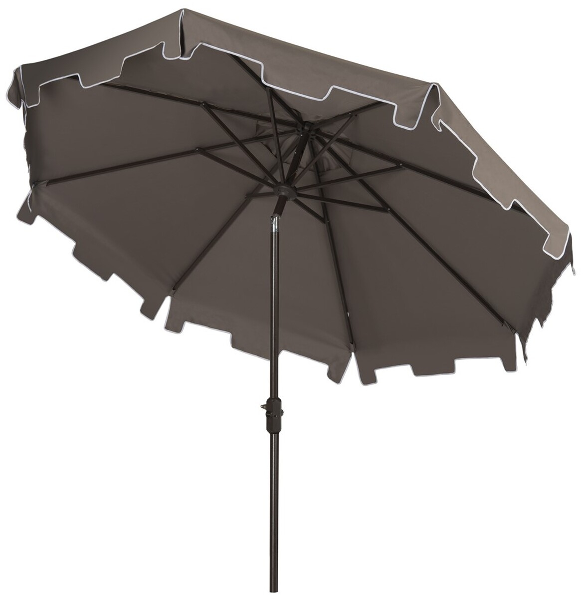 Zimmerman 11Ft Market Umbrella - Grey - Safavieh - Image 3
