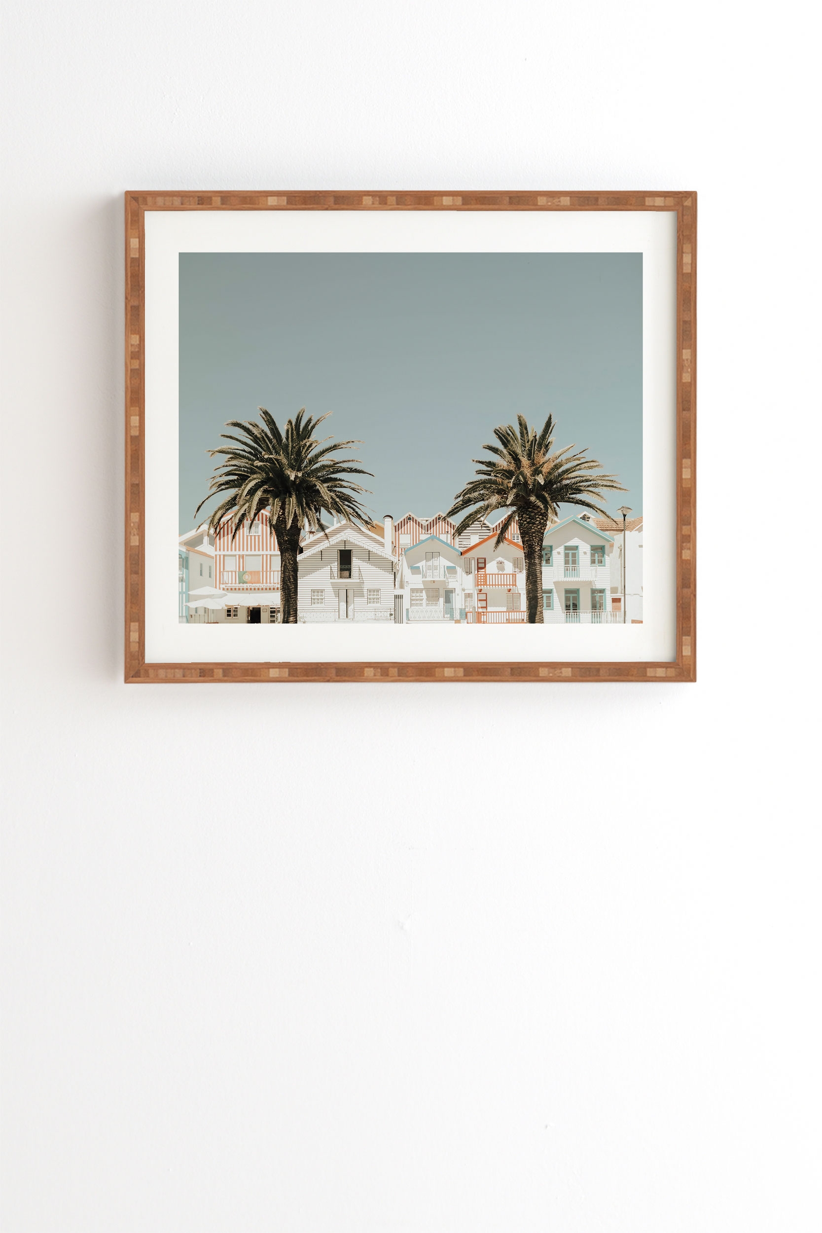 Aveiro by Ingrid Beddoes - Framed Wall Art Bamboo 30" x 30" - Image 0