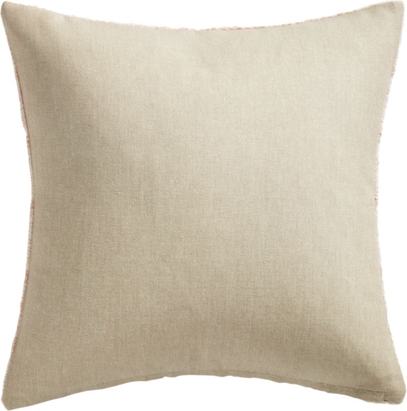 20" Tilda Pink/White Chevron Pillow with Feather-Down Insert - Image 2