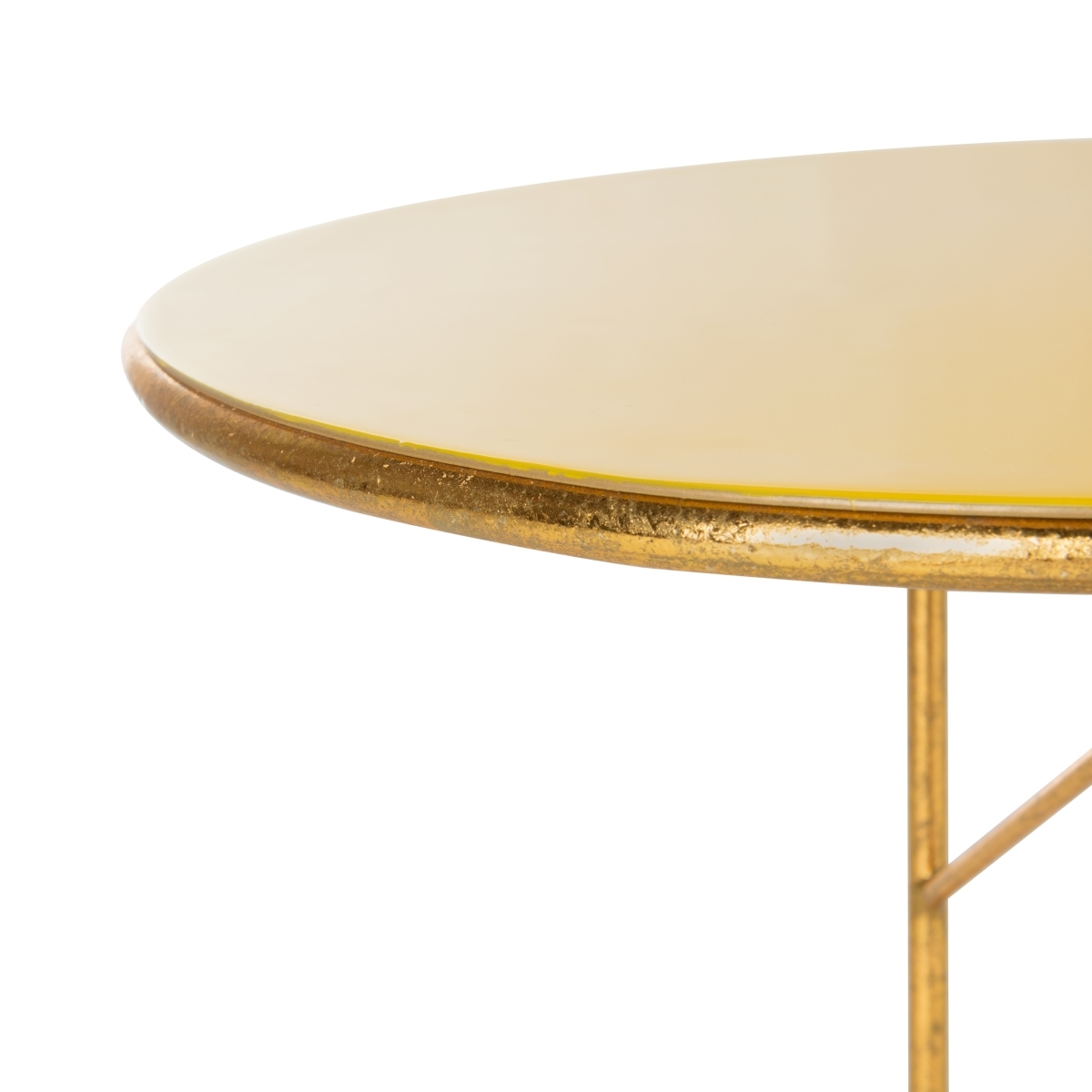 Sionne Round C Table - Yellow / Gold - Safavieh - Image 2