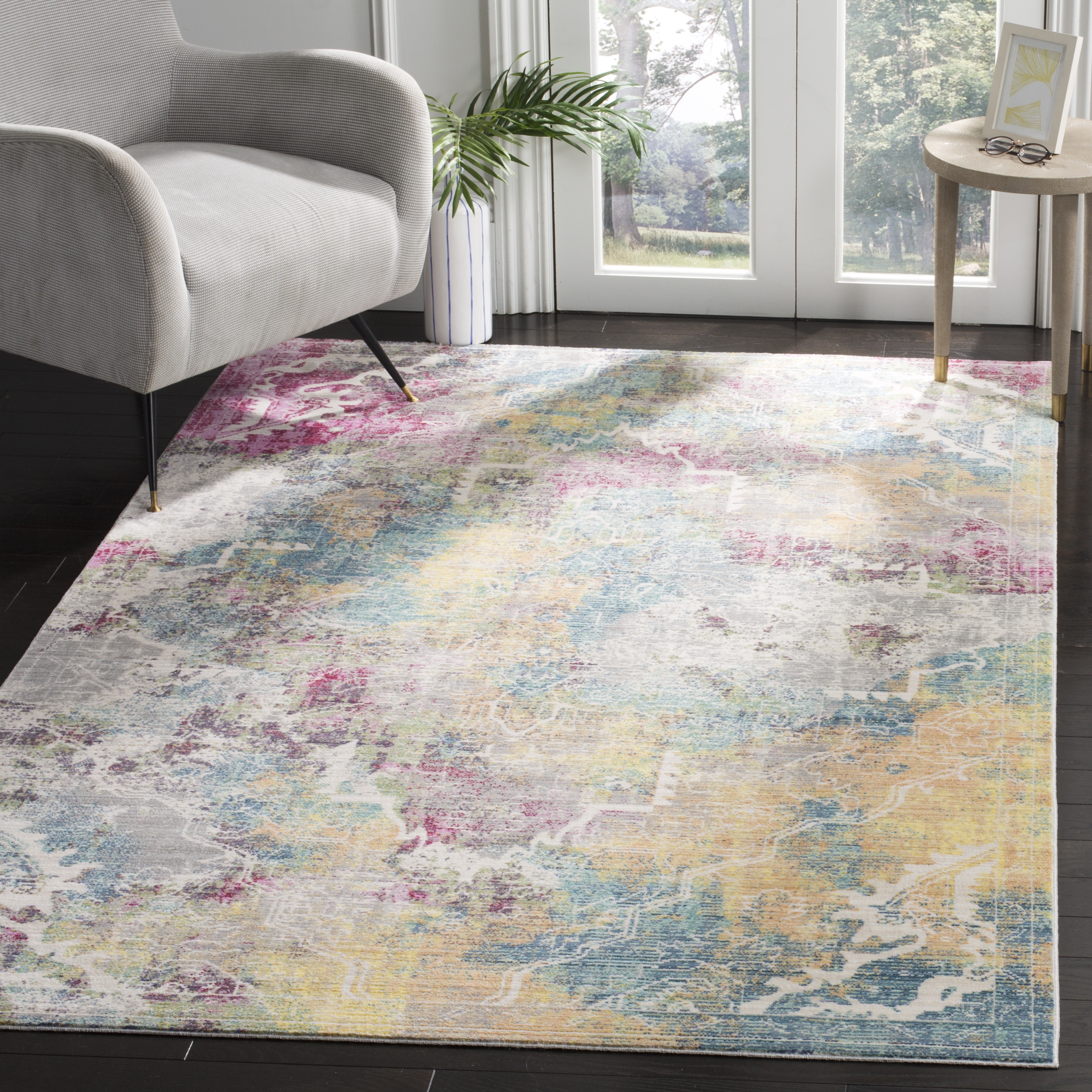 Arlo Home Woven Area Rug, MYS921M, Multi,  4' X 6' - Image 1