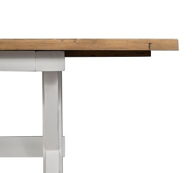 Hart Reclaimed Wood Extending Dining Table, Driftwood &amp; Limestone White - Image 1