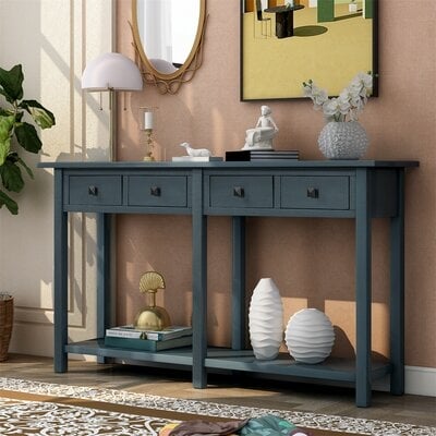 Console Table With Drawers And Bottom Shelf - Image 0