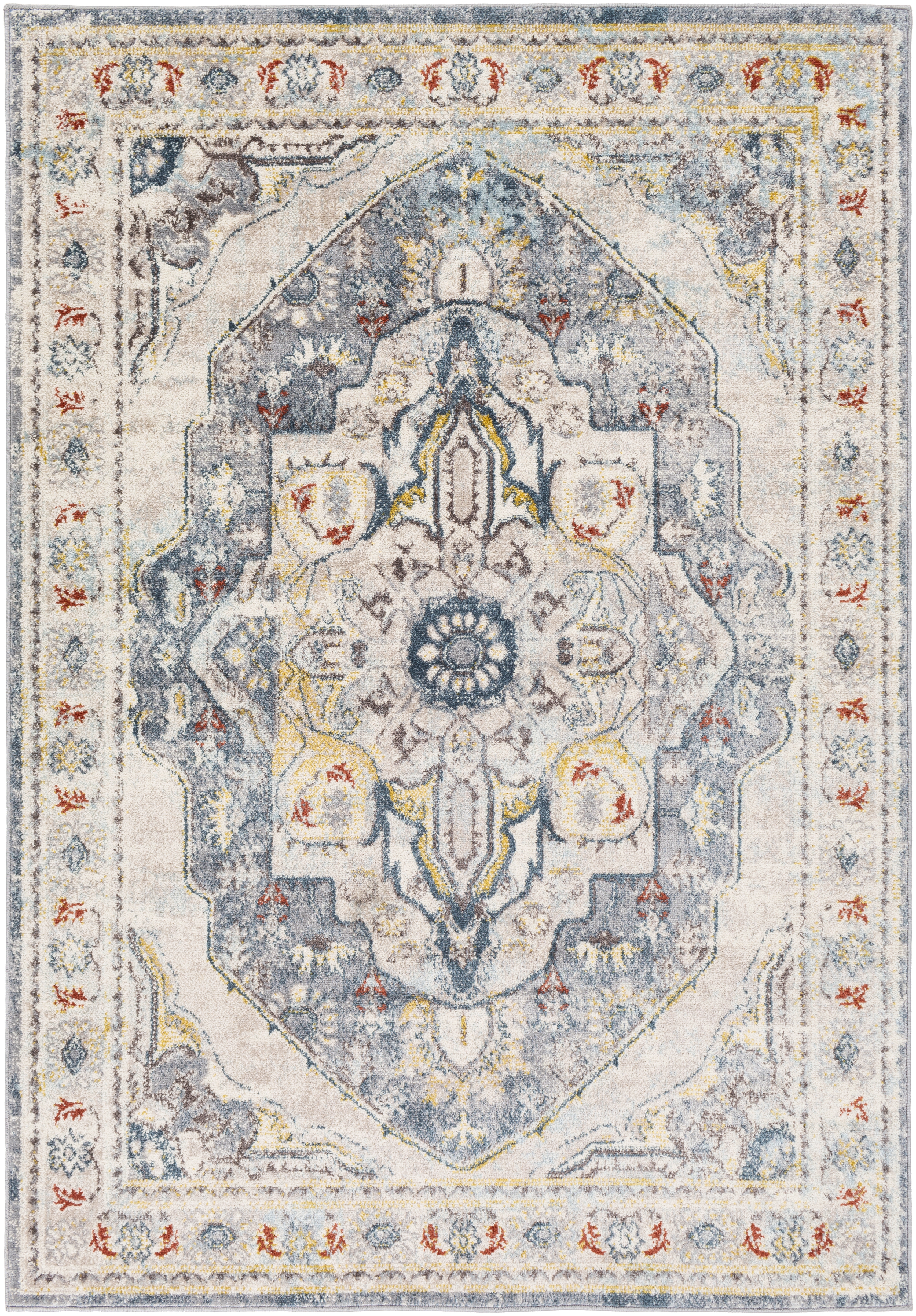 Ankara Beige Indoor 5'2" x 7' Machine Woven Rug - Image 0