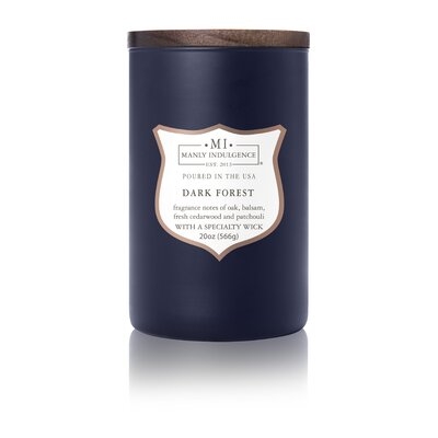 Manly Indulgence, Scented Jar Candle, Signature Collection, Dark Forest, 20 Oz, Single - Image 0