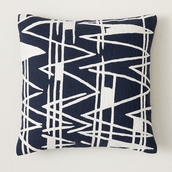 Woven Diamonds Pillow Cover, 20"x20", Midnight, Set of 2 - Image 0