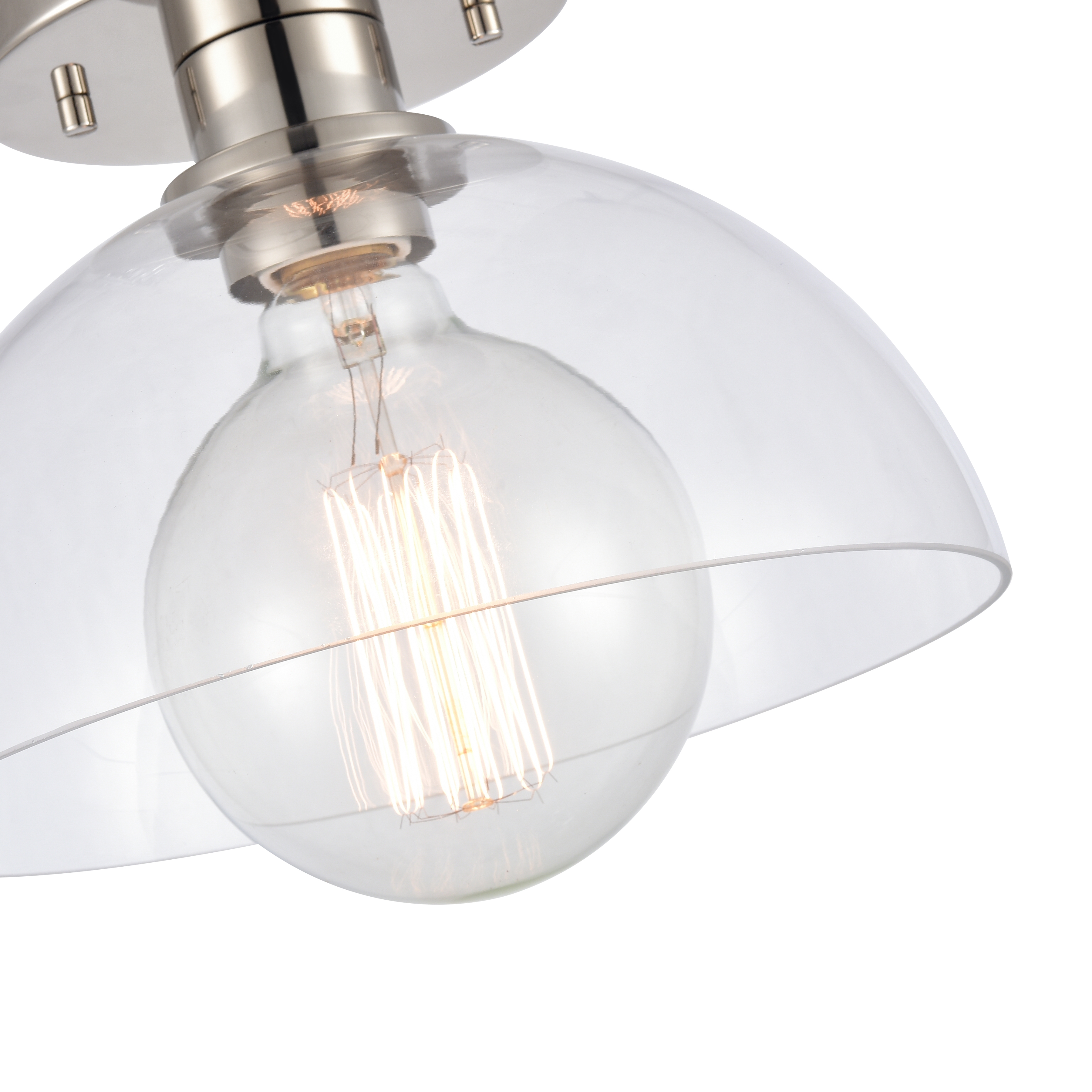 Julian 10'' Wide 1-Light Semi Flush Mount - Polished Nickel - Image 5