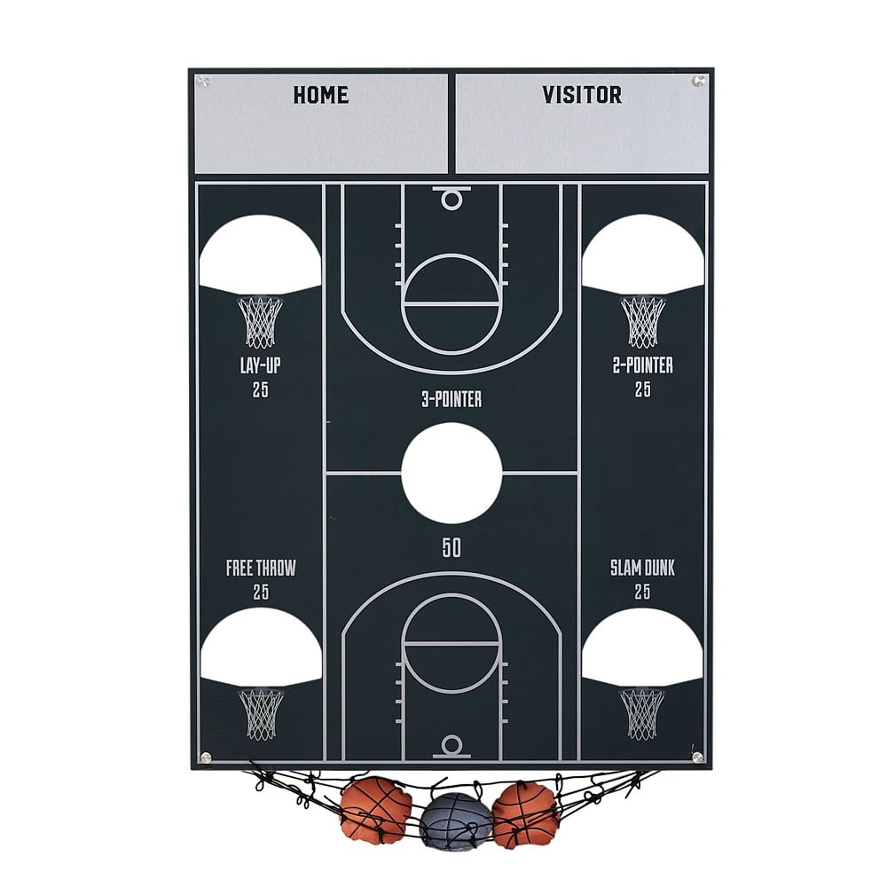 Basketball Bean Bag Toss Game, Black - Image 0