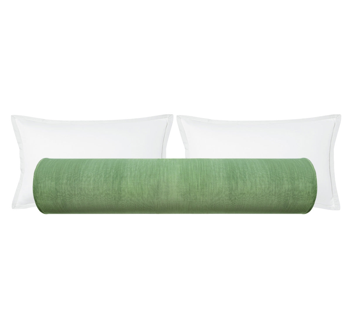 THE BOLSTER :: STRIE VELVET // JADE - BY THE YARD - Image 0