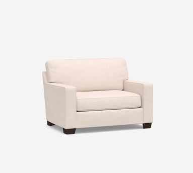 Buchanan Square Arm Upholstered Twin Sleeper Sofa, Polyester Wrapped Cushions, Park Weave Ivory - Image 2