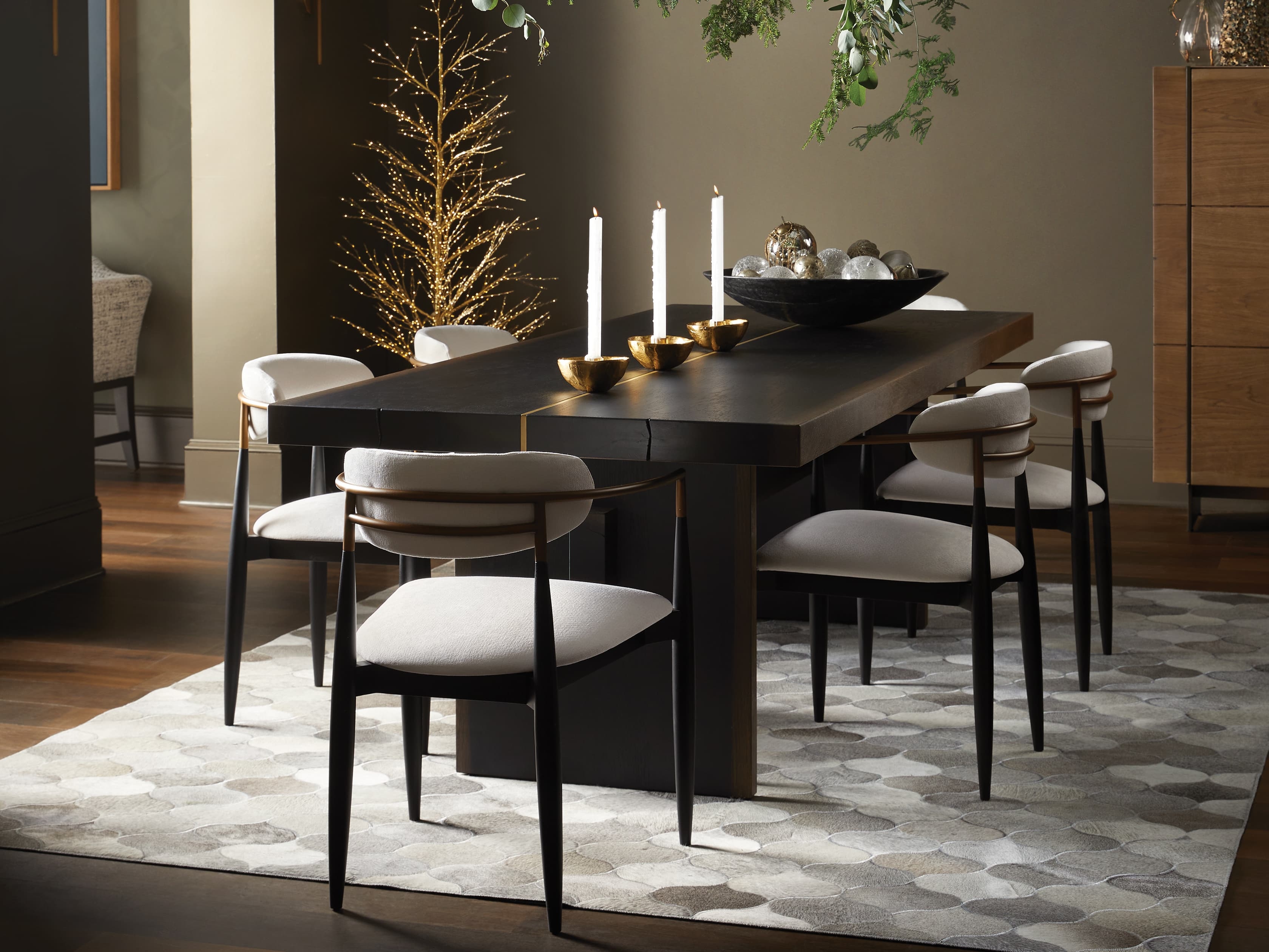 Mihaela Dining Table in Wood 76" Black  Vin Rosu  - Image 0